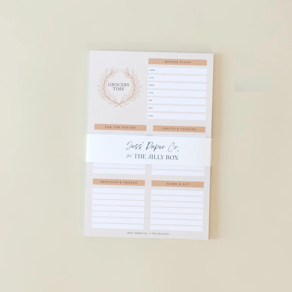 Jilly Box: Grocery Time Planner - Cream
